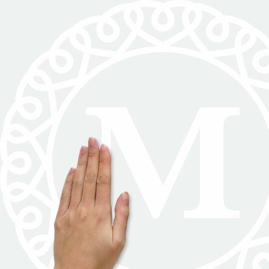 RoomMates White Serif Monogram Peel & Stick Giant Decals